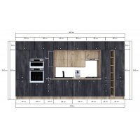 Bucatarie ZONE B COMBI 460 FRONT PAL K002 / decor 8509
